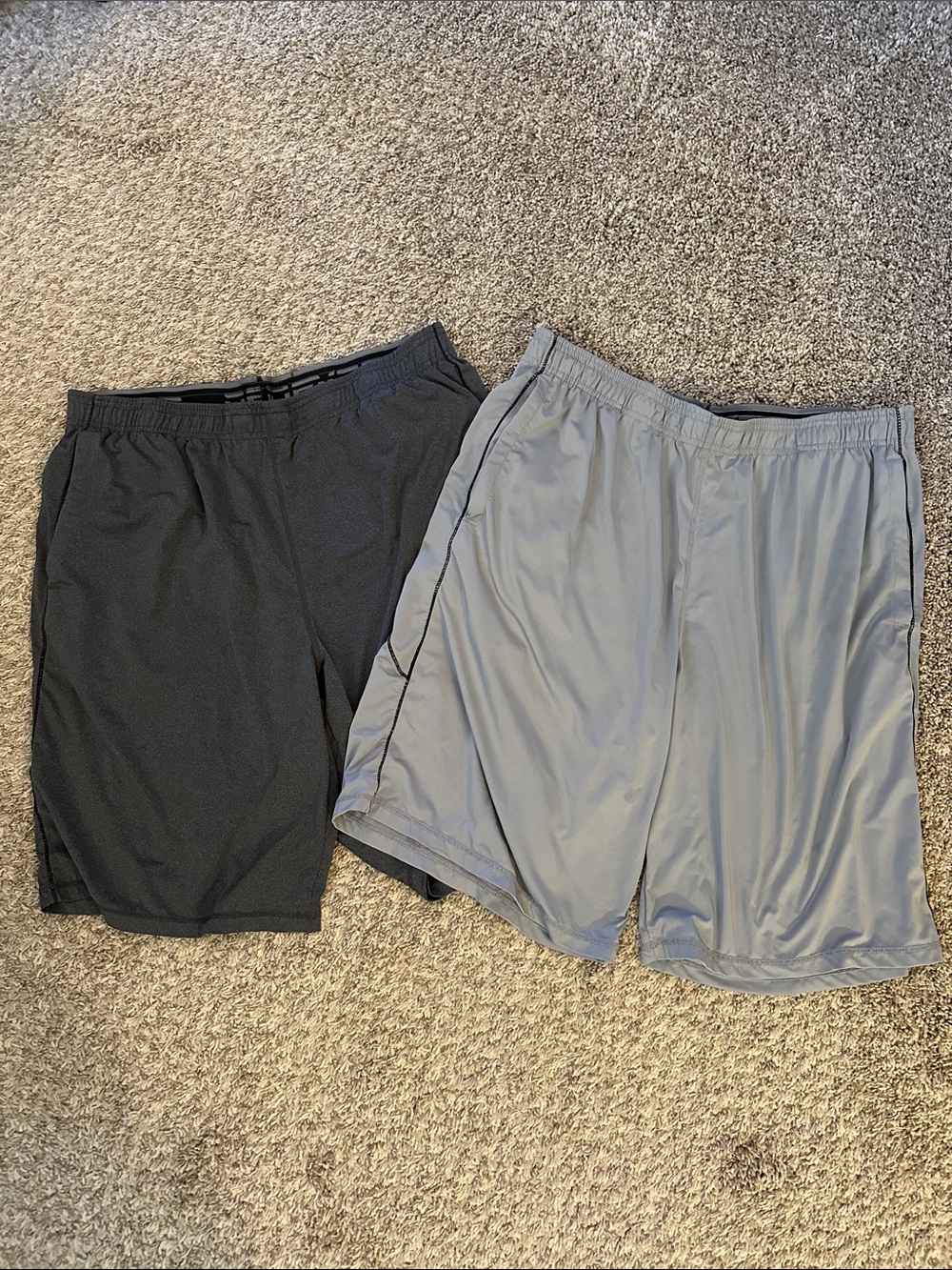 Men's Athletic Shorts - Dark Gray & Light Gray